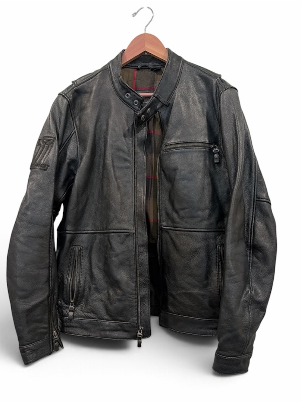 Harley-Davidson Black Leather Bomber Jacket